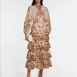 Zimmermann Lyre Ramie Midi Dress